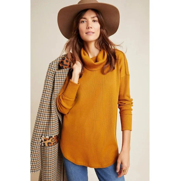 Anthropologie Maeve Womens Size Medium Ainsley Thermal Turtleneck Sweater - Picture 1 of 15